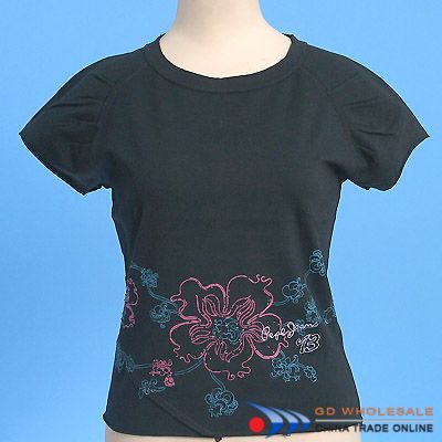 t-shirt with printing embroidery